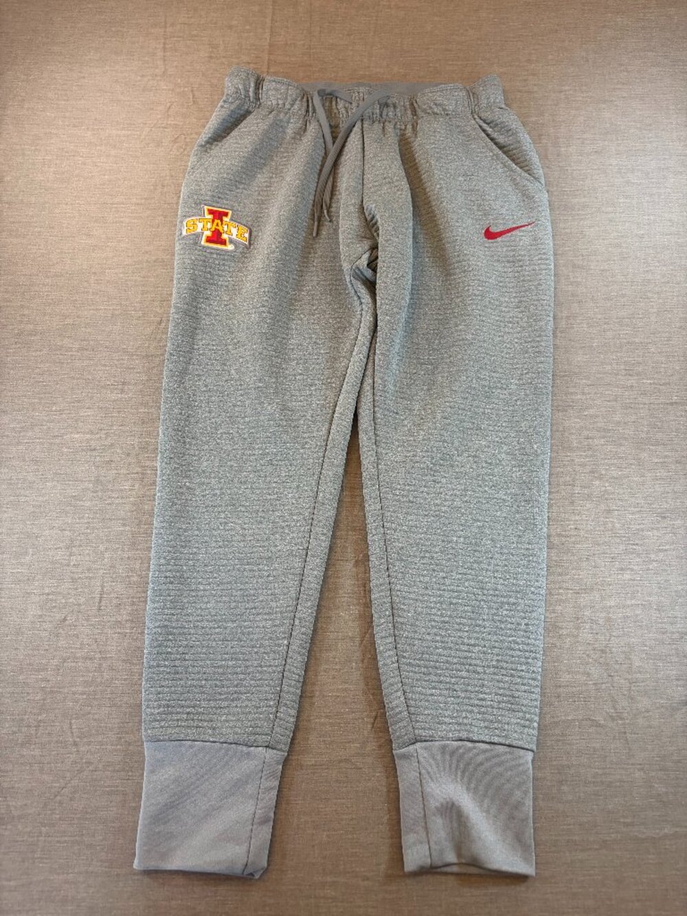 Nike Iowa State Cyclones Dri FIT College Taper Light Gray Sweatpants Size M
